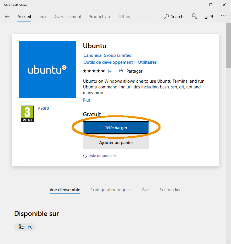 Installing Ubuntu from the Windows Store